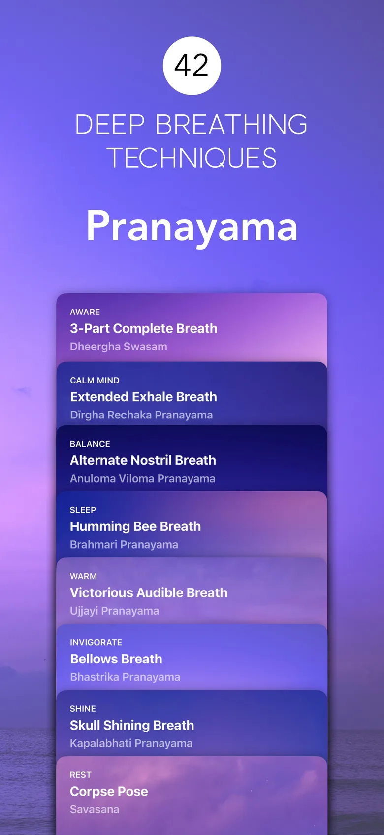 42 pranayama techniques